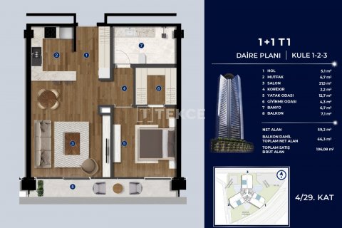 Apartment for sale in Istanbul, Turkey, 2 bedrooms, 145m2, No. 161404 – photo 12