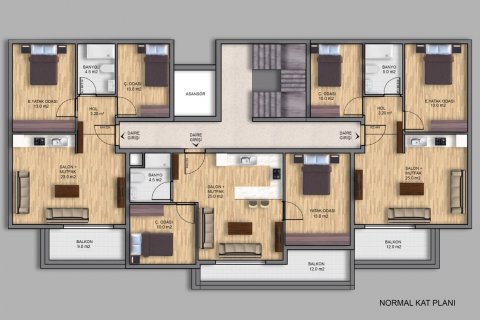 1+1 Leilighet  i Antalya, Tyrkia Nr. 180075 - 30