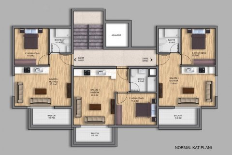 1+1 Leilighet  i Antalya, Tyrkia Nr. 180075 - 29
