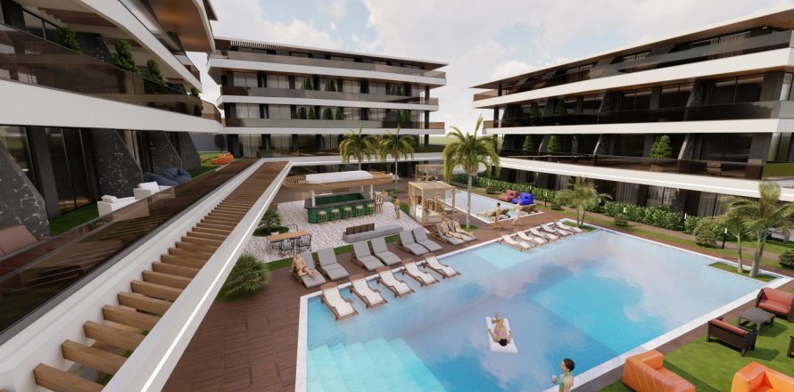 1+1 Lägenhet  i Alanya, Antalya, Turkiet Nr. 179523