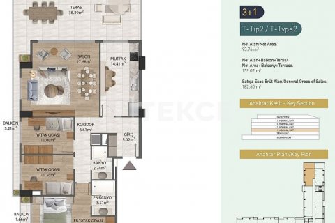 Продажа квартиры  в Стамбуле, Турция 4+1, 257м2, №168527 – фото 20