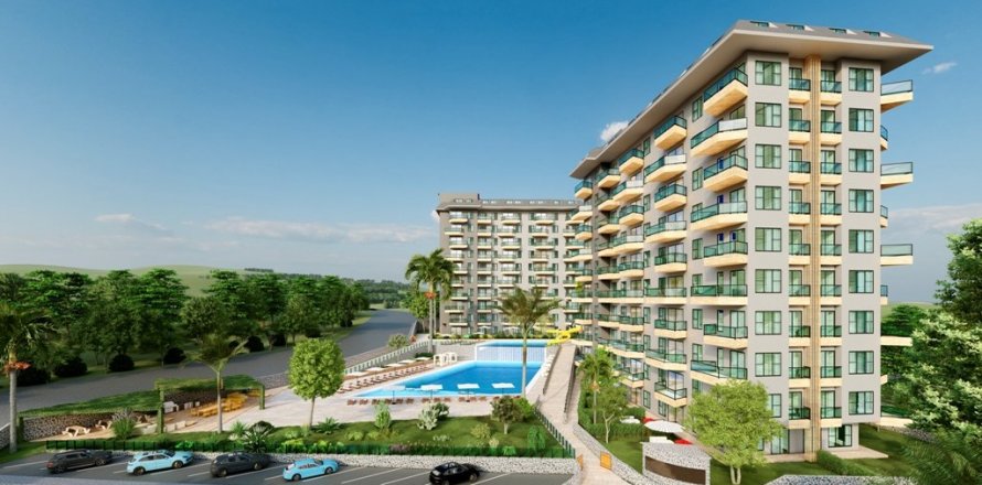آپارتمان در در Konak Green Towers Alanya ، ترکیه 2 خوابه ، 80 متر مربع. شماره 163547