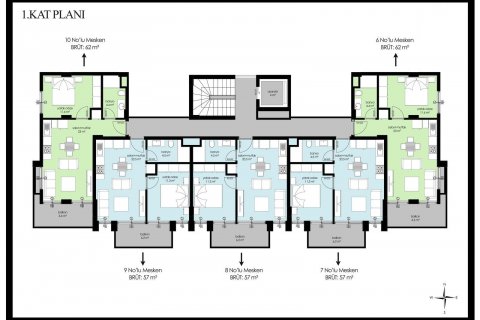 1+1 Wohnung  in Alanya, Antalya, Türkei Nr. 85183 - 8