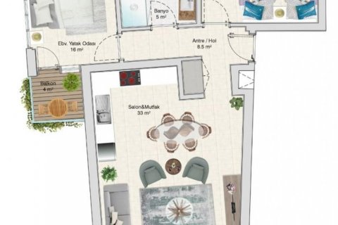 Продажа квартиры в Мерсине, Турция 1+1, 70м2, №181312 – фото 9