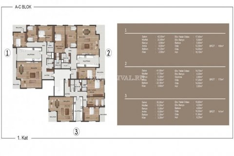 3+1 Villa  i Izmir, Tyrkiet Nr. 178806 - 26