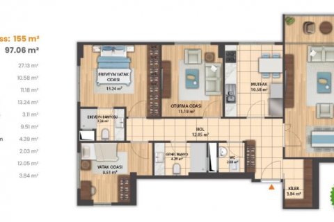 Apartment for sale  in Istanbul, Turkey, 88m2, No. 186355 – photo 18