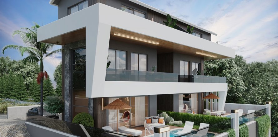3+1 Villa  i Alanya, Antalya, Turkiet Nr. 172766