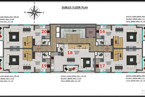 2+1 Penthäuser in Alanya, Antalya, Türkei Nr. 165832 - 3