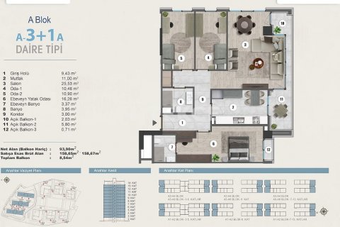 1+1 Leilighet  i Istanbul, Tyrkia Nr. 187055 - 26