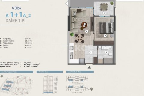 1+1 Leilighet  i Istanbul, Tyrkia Nr. 187055 - 21