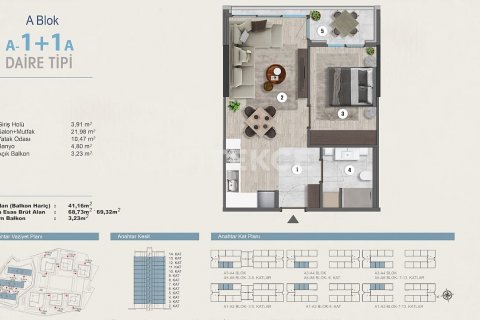 1+1 Leilighet  i Istanbul, Tyrkia Nr. 187055 - 22