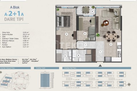 1+1 Leilighet  i Istanbul, Tyrkia Nr. 187055 - 24