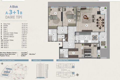 1+1 Leilighet  i Istanbul, Tyrkia Nr. 187055 - 28