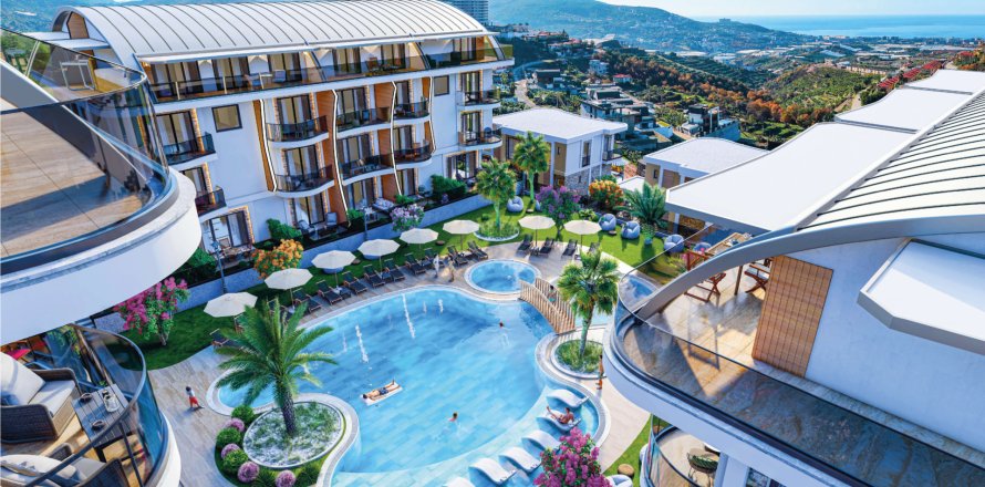 1+1 Lägenhet i Alanya, Antalya, Turkiet Nr. 185790