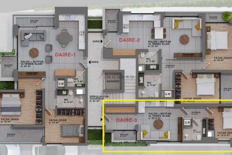 1+1 Lägenhet i Girne, Nr. 169626 - 3