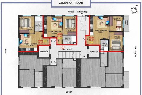1+1 Lejlighed  i Antalya, Tyrkiet Nr. 180087 - 7