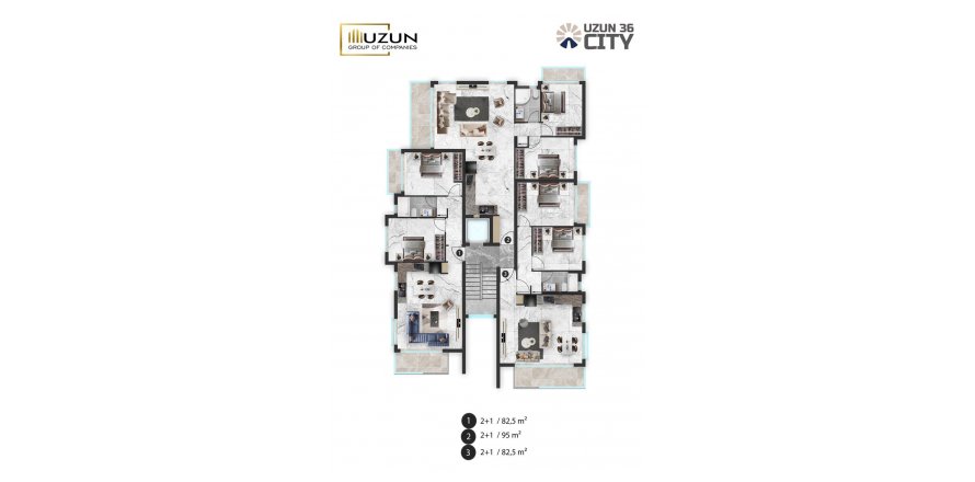 Квартира в Uzun 36 City 2+1, Фамагуста, Северный Кипр №188185