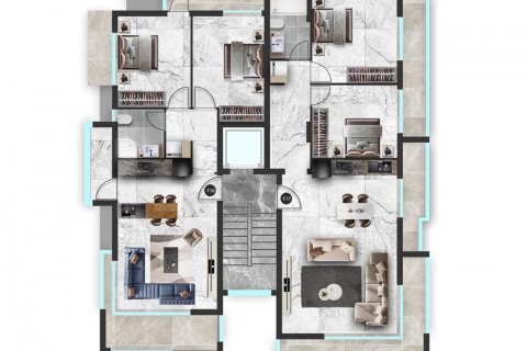 2+1 Lejlighed i Uzun 36 City, Famagusta,  Nr. 188186 - 2