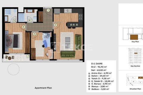 2+1 Lejlighed i Esenyurt, Istanbul, Tyrkiet Nr. 166226 - 22