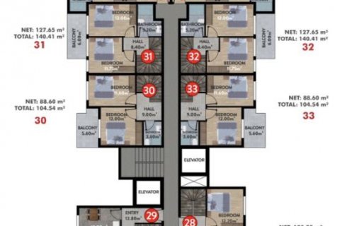 Wohnung in Alanya, Antalya, Türkei Nr. 186248 - 13