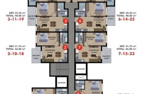 Wohnung in Alanya, Antalya, Türkei Nr. 186248 - 16