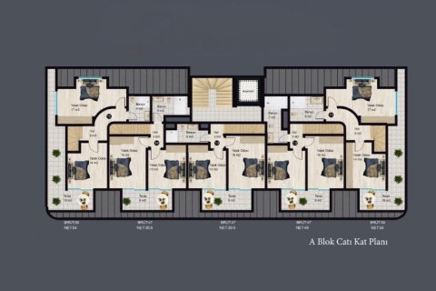 Продажа квартиры  в Аланье, Анталье, Турция 2 комн., 49м2, №186245 – фото 25
