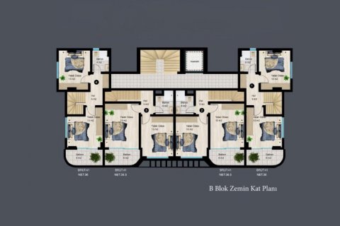 Продажа квартиры  в Аланье, Анталье, Турция 2 комн., 49м2, №186245 – фото 30