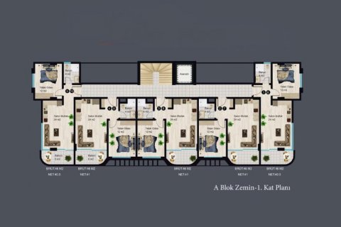 Продажа квартиры  в Аланье, Анталье, Турция 2 комн., 49м2, №186245 – фото 24
