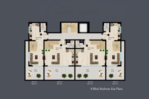 Продажа квартиры  в Аланье, Анталье, Турция 2 комн., 49м2, №186245 – фото 28