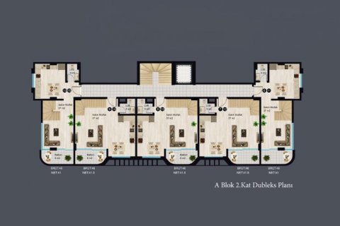 Продажа квартиры  в Аланье, Анталье, Турция 2 комн., 49м2, №186245 – фото 23