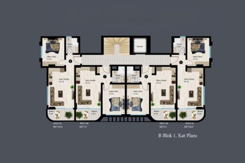 Продажа квартиры  в Аланье, Анталье, Турция 2 комн., 49м2, №186245 – фото 26