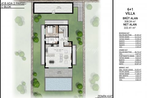4+1 Villa in Bodrum, Mugla, Türkei Nr. 179267 - 22