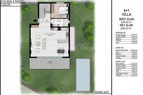 4+1 Villa in Bodrum, Mugla, Türkei Nr. 179267 - 19