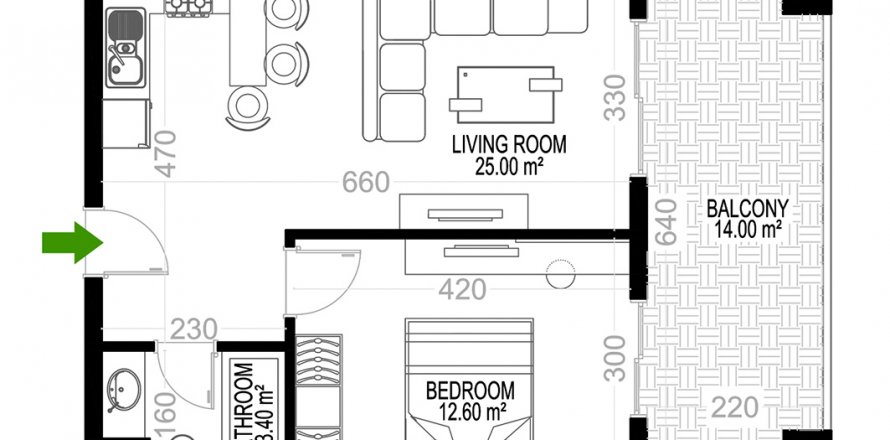 1+1 Apartment in Yekta Kingdom Premium, Mahmutlar, Antalya, Turkey No. 160681