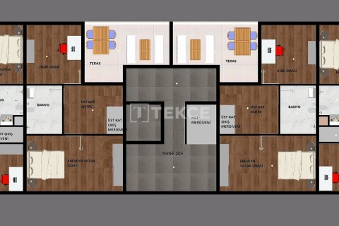 پنت هاس در Alanya ، ترکیه 3 خوابه ، 116 متر مربع. شماره 159250 - 19