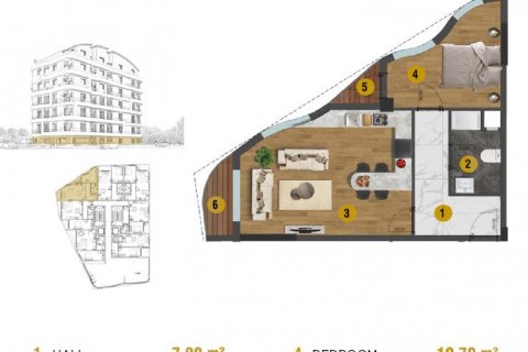 1+1 Wohnung in City Nest, Muratpasa, Antalya, Türkei Nr. 178296 - 2