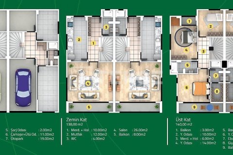 4+1 Villa  i istanbul, Turkiet Nr. 178424 - 4
