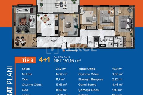 4+1 Leilighet  i Ankara, Tyrkia Nr. 193964 - 11