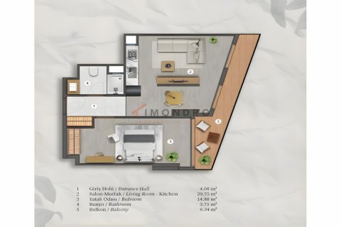 Apartment for sale in Besiktas, Istanbul, Turkey, 1 bedroom, 67m2, No. 183926 – photo 22