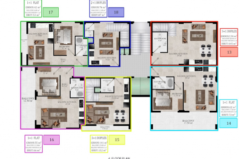 Apartment for sale  in Avsallar, Antalya, Turkey, 1 bedroom, 78m2, No. 179983 – photo 3