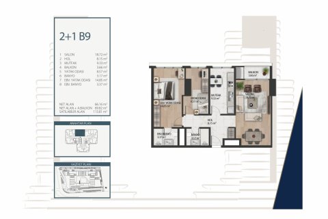 Apartment for sale in Bagcilar, Istanbul, Turkey, 66m2, No. 176762 – photo 16