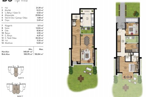 Продажа виллы в Бейкозе, Стамбуле, Турция 4 комн., 180м2, №182175 – фото 13