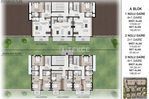 2+1 Leilighet  i Bodrum, Mugla, Tyrkia Nr. 193132 - 23