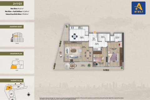 Продажа квартиры в Шишли, Стамбуле, Турция 2+1, 174.64м2, №188095 – фото 2