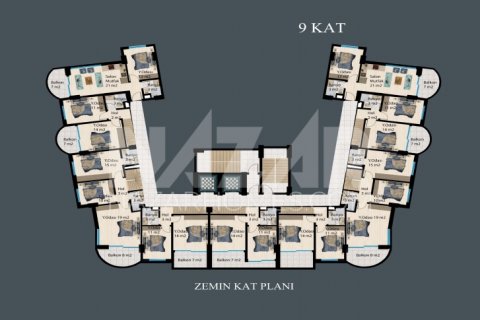 Продажа квартиры  в Аланье, Анталье, Турция 1+1, 46м2, №189800 – фото 24