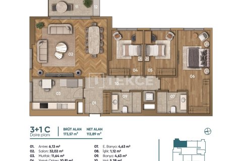 Daire  2+1  İstanbul, Türkiye №187050 - 19