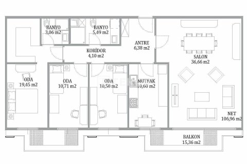 Продажа квартиры в Стамбуле, Турция 3+1, 181м2, №184813 – фото 27