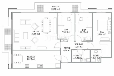 Продажа квартиры в Стамбуле, Турция 3+1, 181м2, №184813 – фото 29