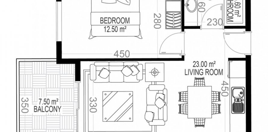 1+1 Apartment in Yekta Sungate Residence, Gazipasa, Antalya, Turkey No. 160690