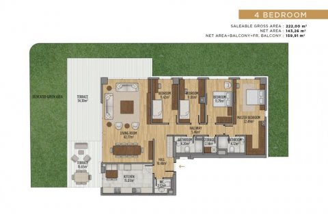 Apartment for sale  in Istanbul, Turkey, 189m2, No. 186099 – photo 24